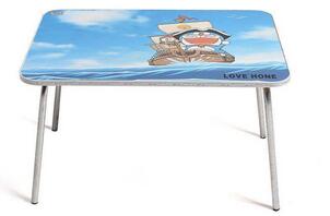 Aplicador de etiqueta de superficie plana con adhesivo autoadhesivo sobre mesa con obxectos de alimentación da máquina de paxinado