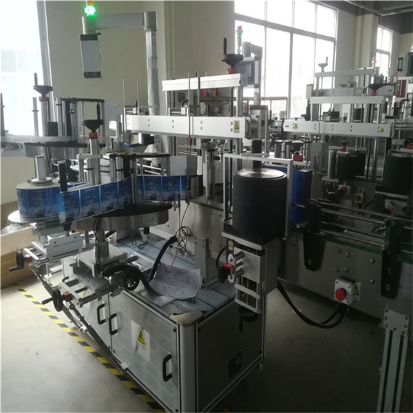 Máquina de etiquetaxe de adhesivos autoadhesivos para produtos químicos, botella de plástico de auga, 3 etiquetas