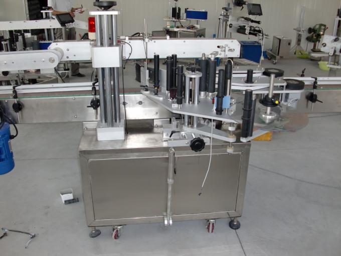 Botellas de plástico e vidro Control motor automático servo motor de etiquetaxe de dobre cara automática