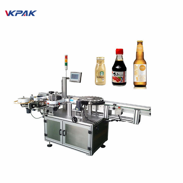 Sistema de etiquetaxe envolvente orientado para botella redonda