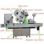 Completo - Máquina de etiquetaxe automática de frascos Servomotor Control PLC