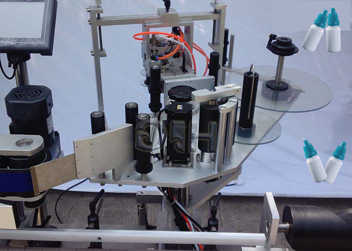Máquina de etiquetaxe de botellas redondas de etiqueta vertical de caras superior e inferior de China con provedor automático
